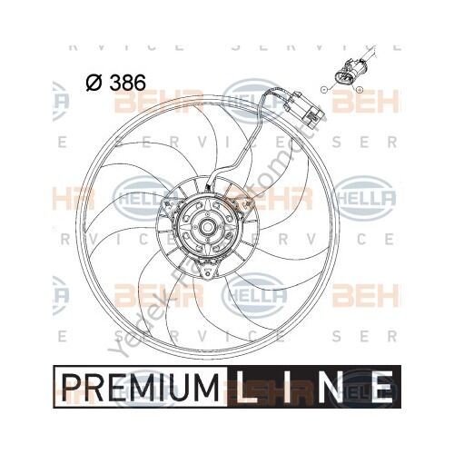 FAN MOTORU 8EW351034431 CORSA-C 1.2 1.4