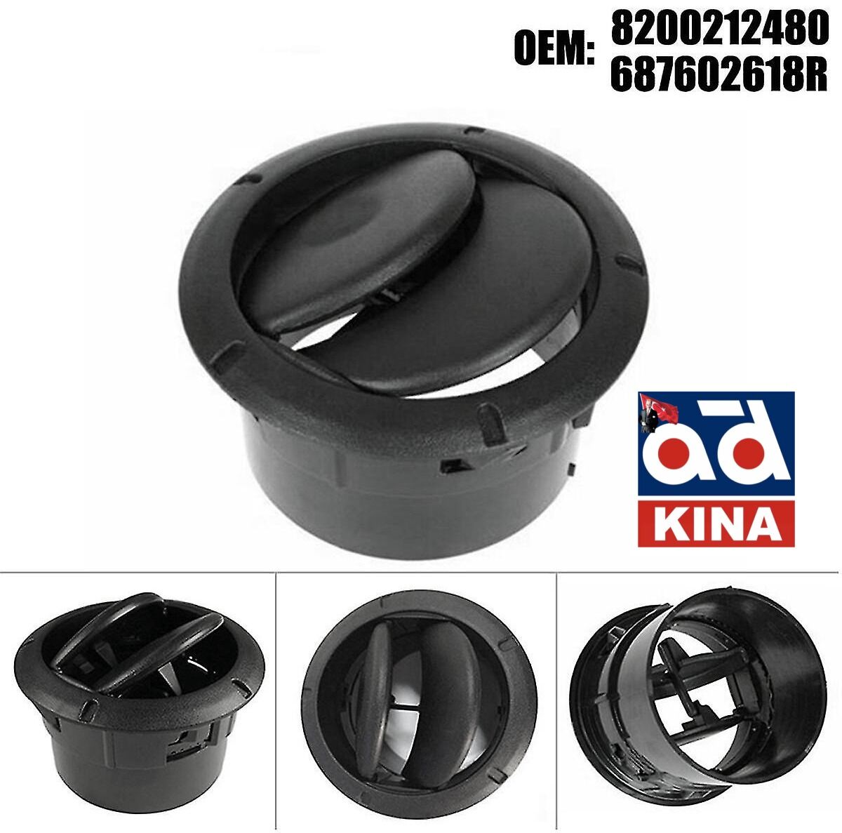 Dokker Lodgy Kalorifer Izgarası Havalandırma Difüzörü Sağ Sol Uyumlu Adet 687601987R Renault Orijinal