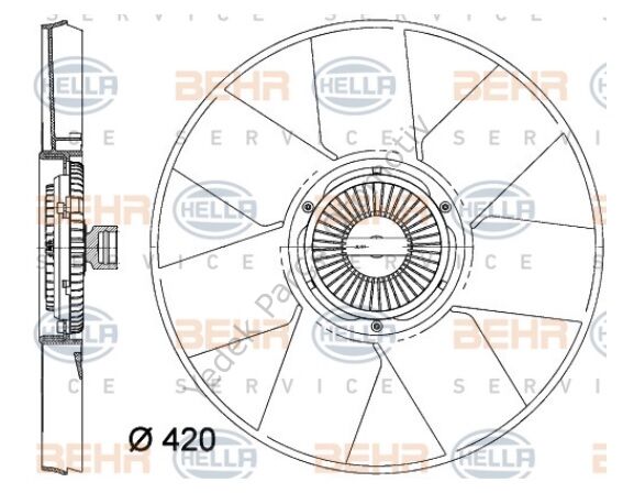 TERMİKLİ FAN MOTORU 8MV376758261 MASTER-III (10-) ÇİFT TEKER 8200660117