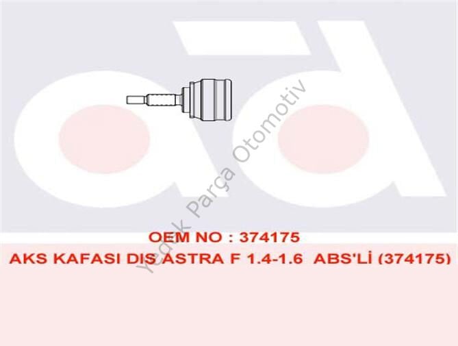 AKS KAFASI DIŞ 302069 ASTRA-F 1.4 1.6 ABSLİ