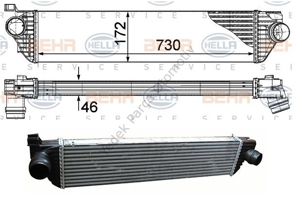 TURBO RADYATÖRÜ BEHR 8ML376787411 MASTER-III 2.3DCI (10-)