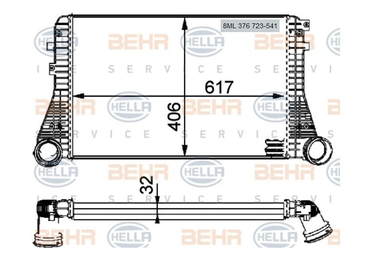 TURBO RADYATÖRÜ 8ML376723541 GOLF-V JETTA-III A3 2.0 1.8 1.9