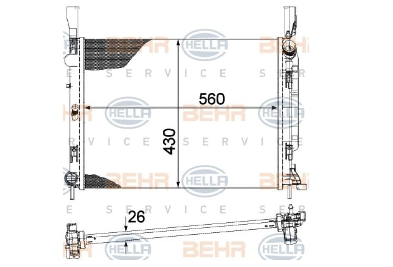 Kangoo 2 Motor Su Radyatörü 1.5 dCi K9K 8200418329 Behr