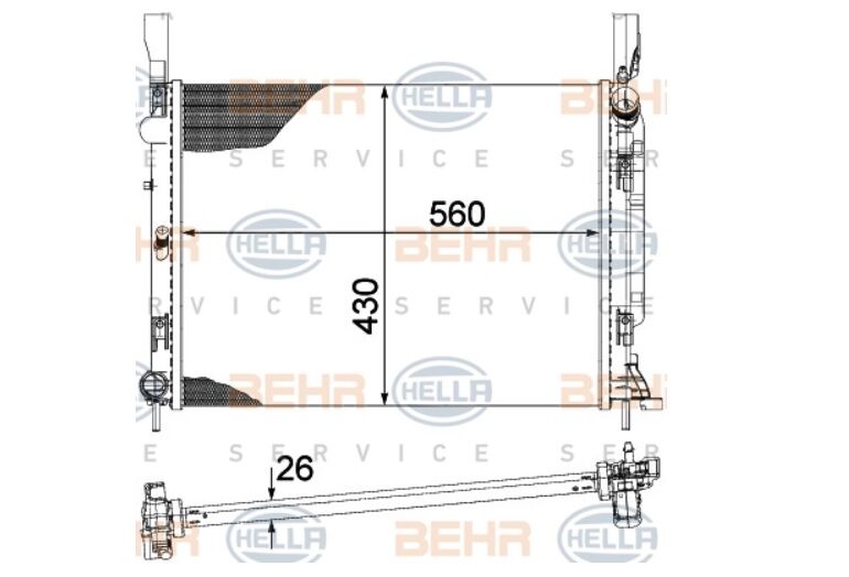 Kangoo 2 Motor Su Radyatörü 8200418329 Behr
