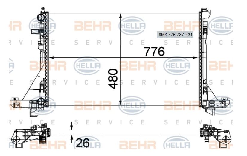 Master 3 Motor Su Radyatörü 214005447R Behr