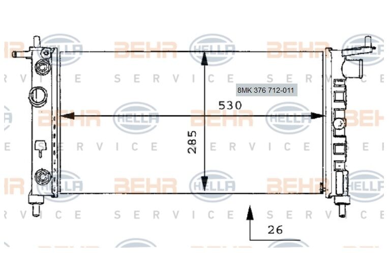 RADYATÖR 8MK376712011 CORSA-B 1.4-8V OTOMATİK