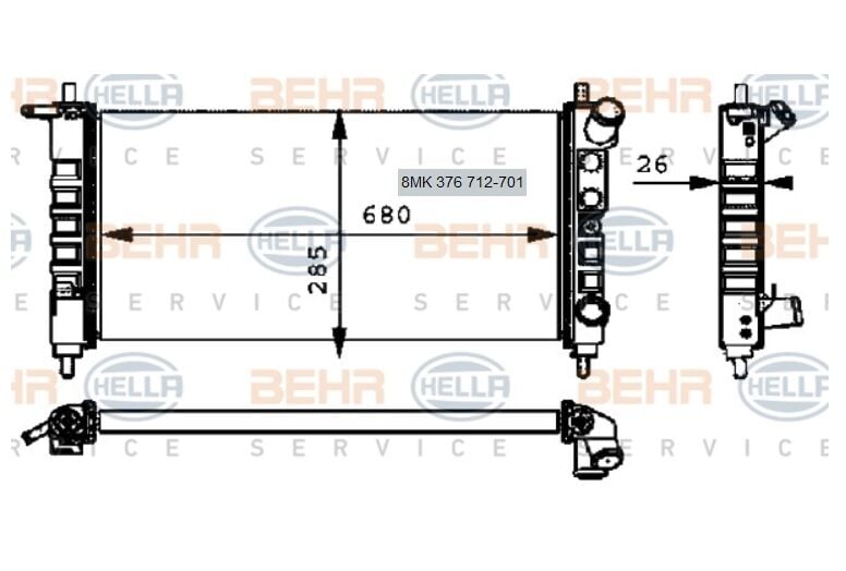 RADYATÖR 8MK376712701 CORSA-B 1.2-16V (X12XE)