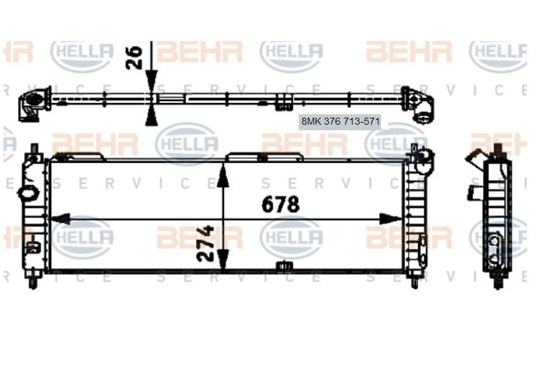 RADYATÖR 8MK376713571 CORSA-B 1.4-16V DÜZ
