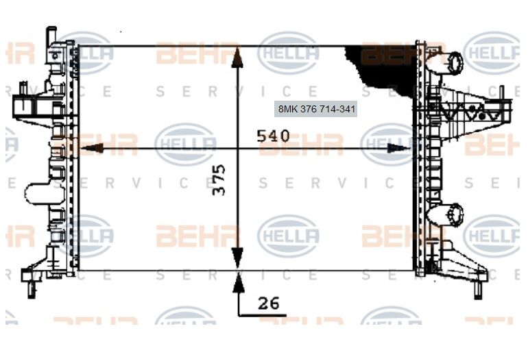 RADYATÖR 8MK376714341 CORSA-C 1.2 1.4-16V (X12XE)