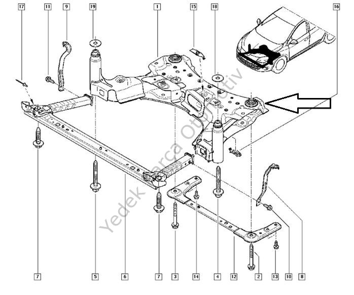 MOTOR BEŞİĞİ ARKA 544010579R MEGANE-III SCENIC FLUENCE