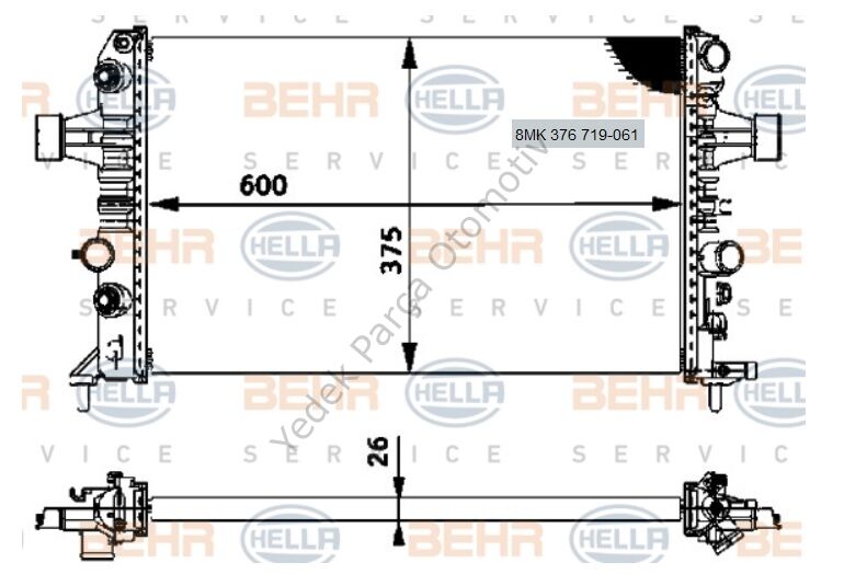 RADYATÖR 8MK376719061 ASTRA-G 1.6 ECOTECH (1300270)