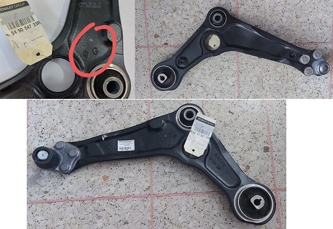 Megane 4 Sol Alt Tabla Salıncak Döküm 18 Jant 545054733R 545058339R Renault Mais