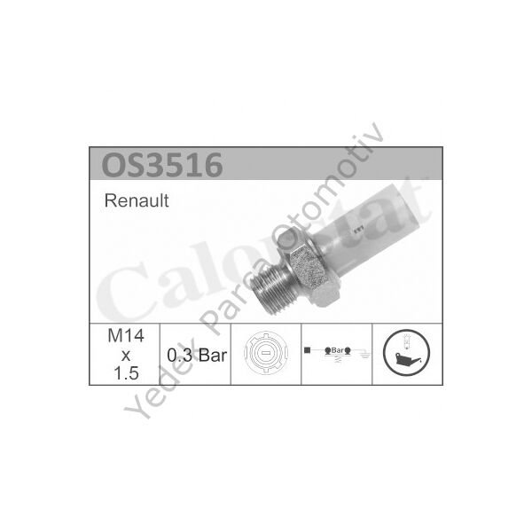 YAĞ MÜŞÜRÜ (0,30 BAR) OS3516 MEGANE CLIO KANGO R19 R21 R9 YM (K9K-E7J-K7M-F9Q)