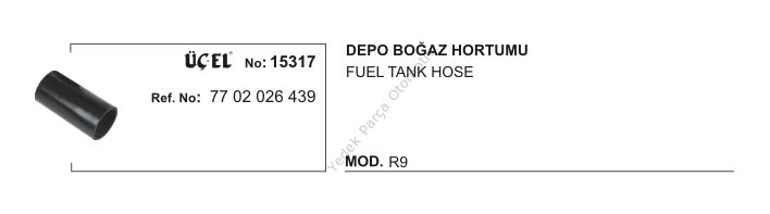 BENZİN DEPO BOĞAZ HORTUMU 15317 R9 (50MMX11CM) 7705026439