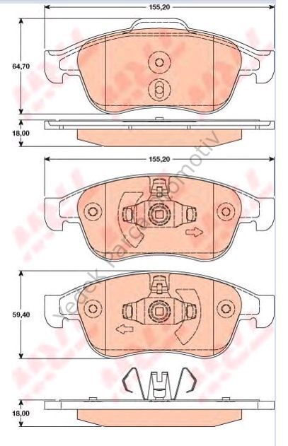 DİSK BALATA ÖN A02.2152 FLUENCE (10-) MEGANE-III (09-) DUSTER 1.5 DCI