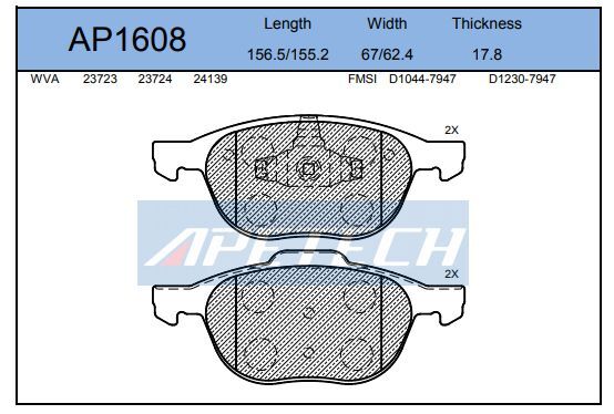 DİSK BALATA ÖN A03.1869 FOCUS-II CMAX (03-) ECOSPORT TOURNEO CONNET KUGA