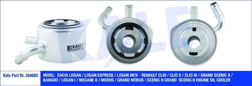 YAĞ SOĞUTUCUSU 344665 KANGO CLIO-II MEGANE-II 1.5 DCI K9K 85BG LOGAN 1