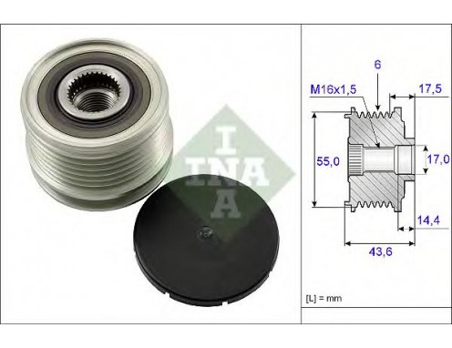 ALTERNATOR GERGI RULMANI CLIO II-KANGOO-MEGANE II (6 KANAL)