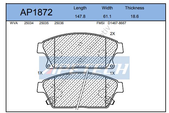 DİSK BALATA ÖN AP1872 CRUZE (09-) 16 JANT ASTRA-J ZAFIRA (11-) 1.6 1.8