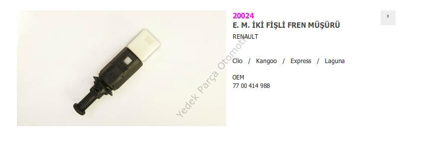 FREN MÜŞÜRÜ VTI0006 CLIO KANGO EXPRES LAGUNA 4FİŞLİ