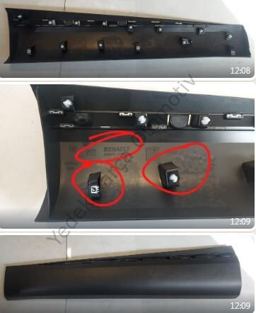 ÖN SOL KAPI BANDI CAPTUR II 19-> (808770154R) (AGRAFLAR ÜZERİNDE 8200700969)
