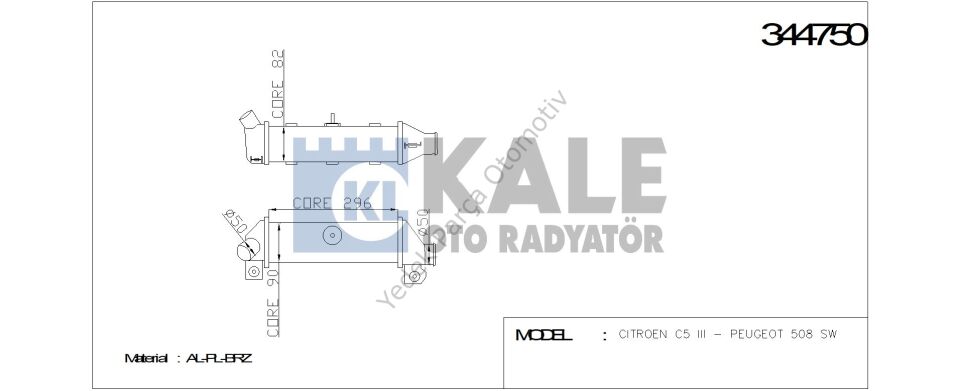 TURBO RADYATÖRÜ 344750 CADDY-II 1.9 TDI 96>04 POLO CLASSIC 1.9 TDI 96>02 CORDOB