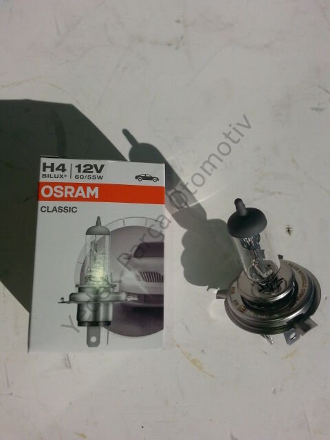 STANDART AMPUL 64193 H4CLC 55 60WATT 12 VOLT NORMAL IŞIK TIRNAKLI