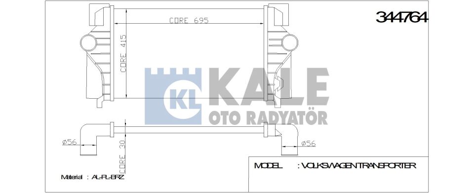 TURBO RADYATÖRÜ 344785 POLO 1.4 1.8GTI 2.0R 10> FABIA 1.4TSI RS 10>14 IBIZA V 1