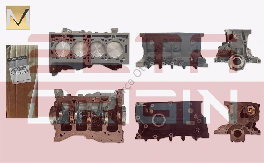 SİLİNDİR KARTERİ M11108138E (MOTOR BLOĞU-PİSTON+SEGMAN+KEPLER ÜZERİNDE) 1.6 8V K7M-RENAULT 19 (L53)-CLIO II (B65-C65)-MEGANE I-(B64-D64-E64-K64) DACIA LOGAN I (F90-K90-L9-U90)