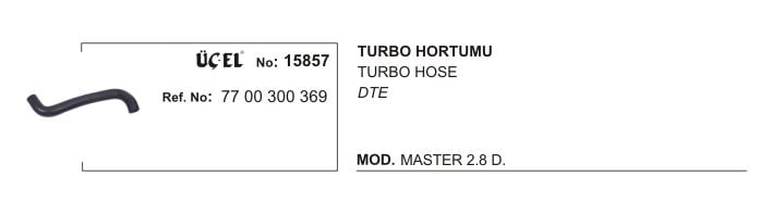 Master 2 Turbo Hortumu Borusu 2.8 TD 8V S9W 1998 2002 7700300369
