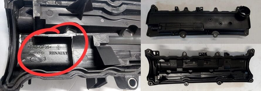 Kangoo 1 Clio 2 Megane 2 Motor Üst Külbütör Kapağı 1.5 dCi K9K 8200608952 8201034955 132654861R Renault Orijinal