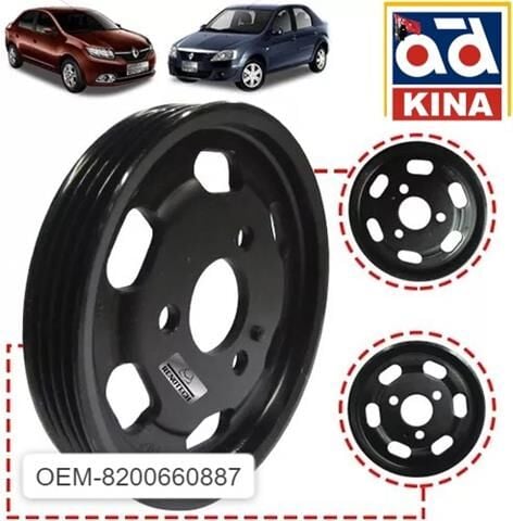 Clio Symbol 2 Logan 1 Sandero 1 Hidrolik Direksiyon Pompa Kasnağı 1.2 16V D4F 8200660887 Renault Orijinal
