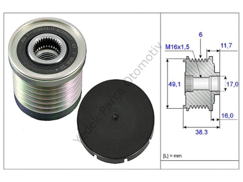 ALTERNATOR KASNAGI (RULMANLI) LAGUNA II (01 ) MEGANE II III (08 ) TRAFIC II (06) MASTER II (06 )