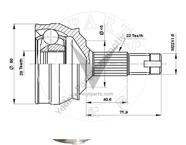 AKS KAFASI DIŞ AKS0148 TEMPRA 1.6 7629457 (AK0013)