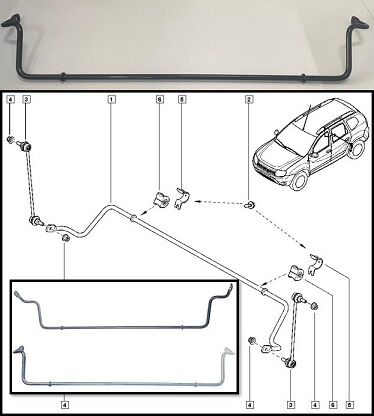 Duster 2 4x4 Arka Viraj Demiri Stabilizer Denge Çubuğu 2018 2024 8200814764 Renault Orijinal