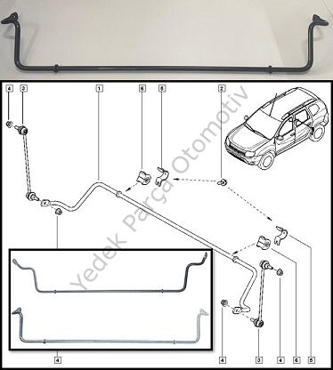 VİRAJ DEMİRİ ARKA 8200814764 DUSTER 2 4X4