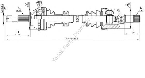 AKS KOMPLE SOL AKS0234 (AKS0086) JUMPER DUCATO BOXER 14Q 26,0MM