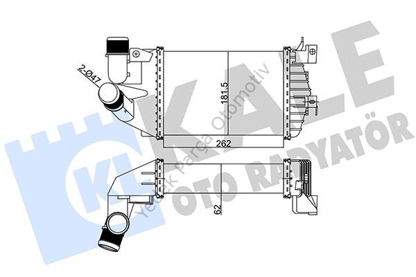 TURBO RADYATÖRÜ 345800 ASTRA-H GTC ZAFIRA (262x181.5x62)