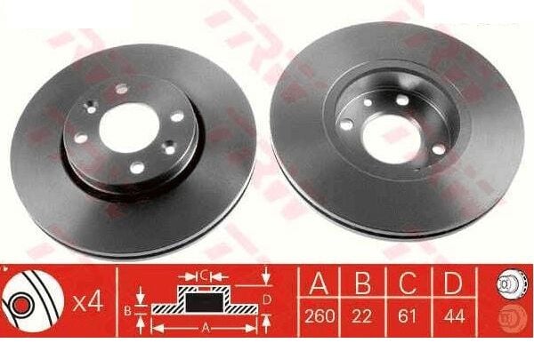 Megane 2-II 1.4 16V Clio 3-III Modus 1.4-1.5-1.6 Ön Fren Diski  7701207795 402064911R  Bendix