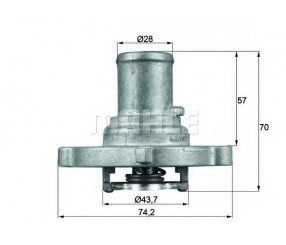TERMOSTAT 04325201 PALIO (97-) DOBLO ALBEA PUNTO 1.2 8V 75HP 87*C