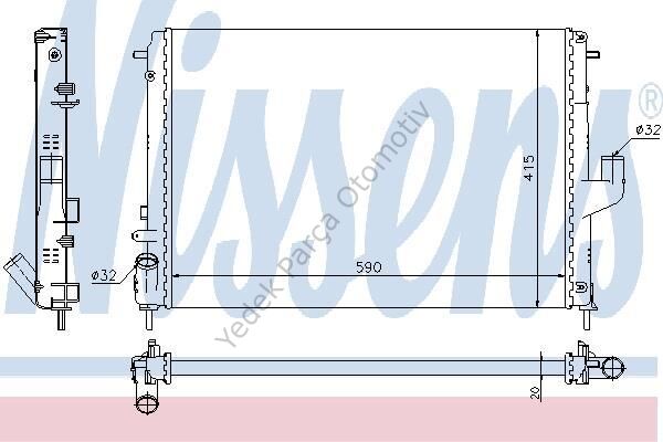 RADYATÖR 346210 LOGAN SANDERO DUSTER I 1.5DCI K9K 08-> (BRAZING)