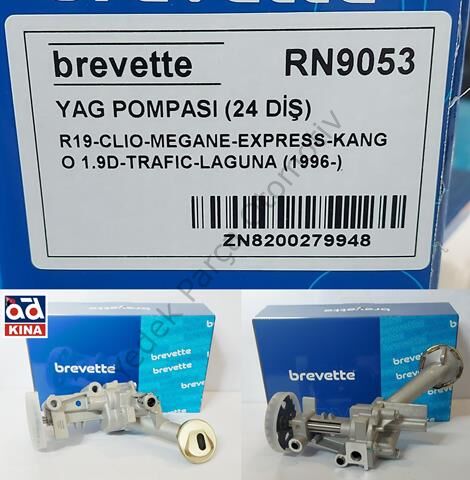 YAĞ POMPASI RN9053 R19 CLIO MEGANE EXPRESS KANGO 1.9D TRAFIC LAGUNA 24DİŞ 24DİŞ
