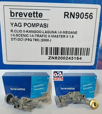 Laguna 2  Megane 2  Trafic 2  Yağ Pompası 1.9 Dci F9Q 150101308R 8200783526 Brevette