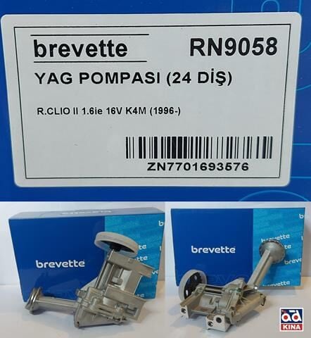 Clio 2 Yağ Pompası  1.6İE 16V K4M 77016935 Brevette