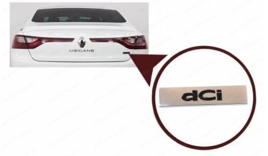 Megane 4 Talisman Kadjar Arka dCi Yazısı Monogram 908920356R Renault Orijinal