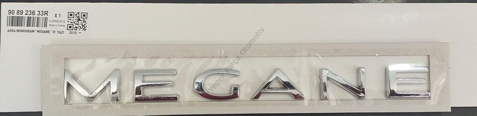 Megane 4 (IV) Arka  (Megane) Yazı  Monogram Orjinal  908923633R