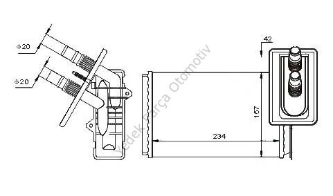KALORİFER RADYATÖRÜ 346395 KANGO 1.5 DCI 1.9 DTI (01-) 1.2 1.4 1.6-16V