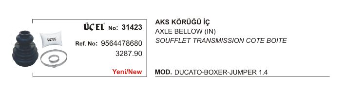 AKS KÖRÜĞÜ İÇ 31423 DUCATO BOXER JUMPER 1.4Q 9564478680